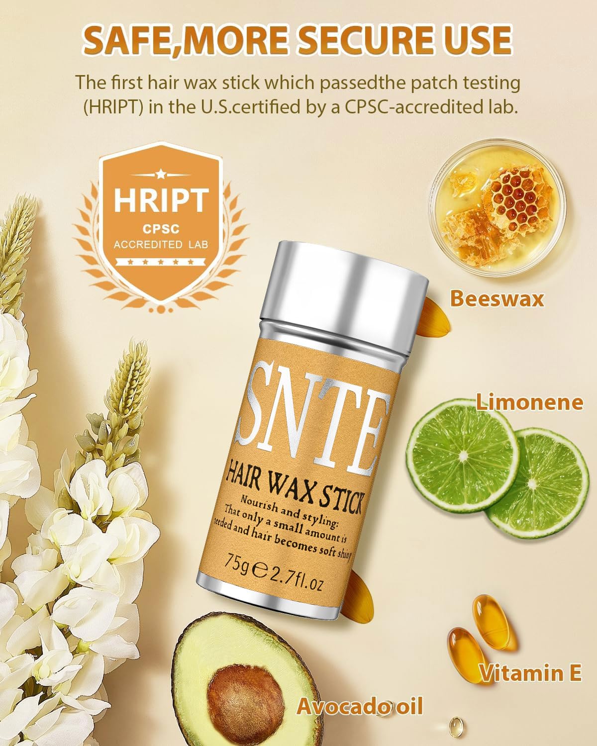 Samnyte Hair Wax Stick, Gel Tamer for Flyaways, Nourishing Slick Stick Pomade for Women & Kids, Slick Back & Styling Cream, Hair Styling Accessories for Teen Girls Gifts, 2.7 Fl Oz | Nourishing, for Women & Kids, Gel Tamer, for Flyaways, Bun Maker...