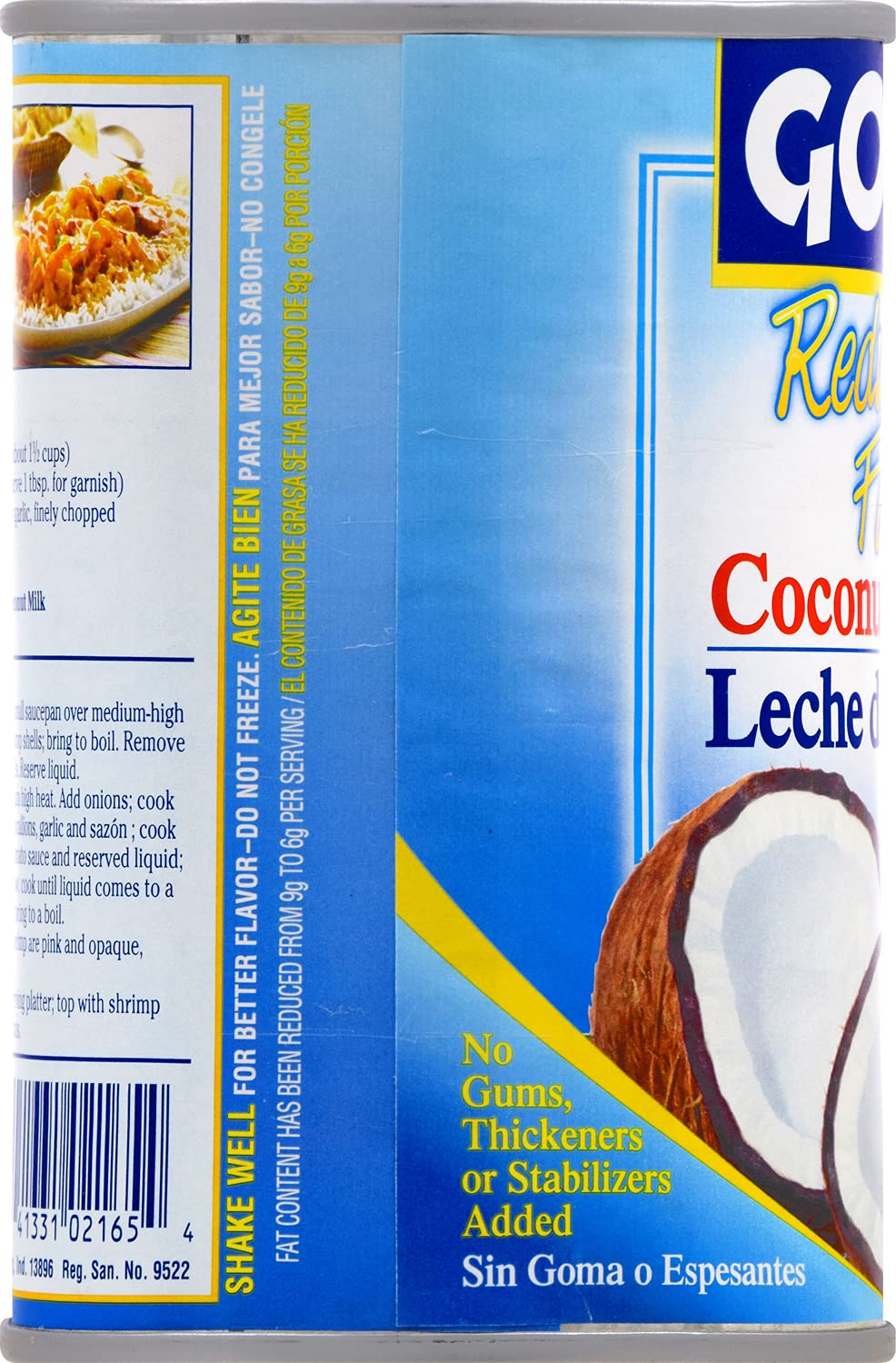 Goya Foods Coconut Milk, Reduced Fat, 13.5 Fl Oz (Pack of 24)