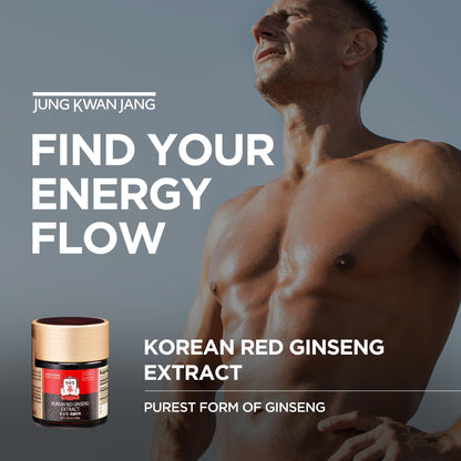 JUNG KWAN JANG Korean Red Panax Ginseng Concentrated Extract 50g - Korean Ginseng Roots, Boosts Immune System, Energy, Stamina, Healing/Recovery, Focus/Fatigue