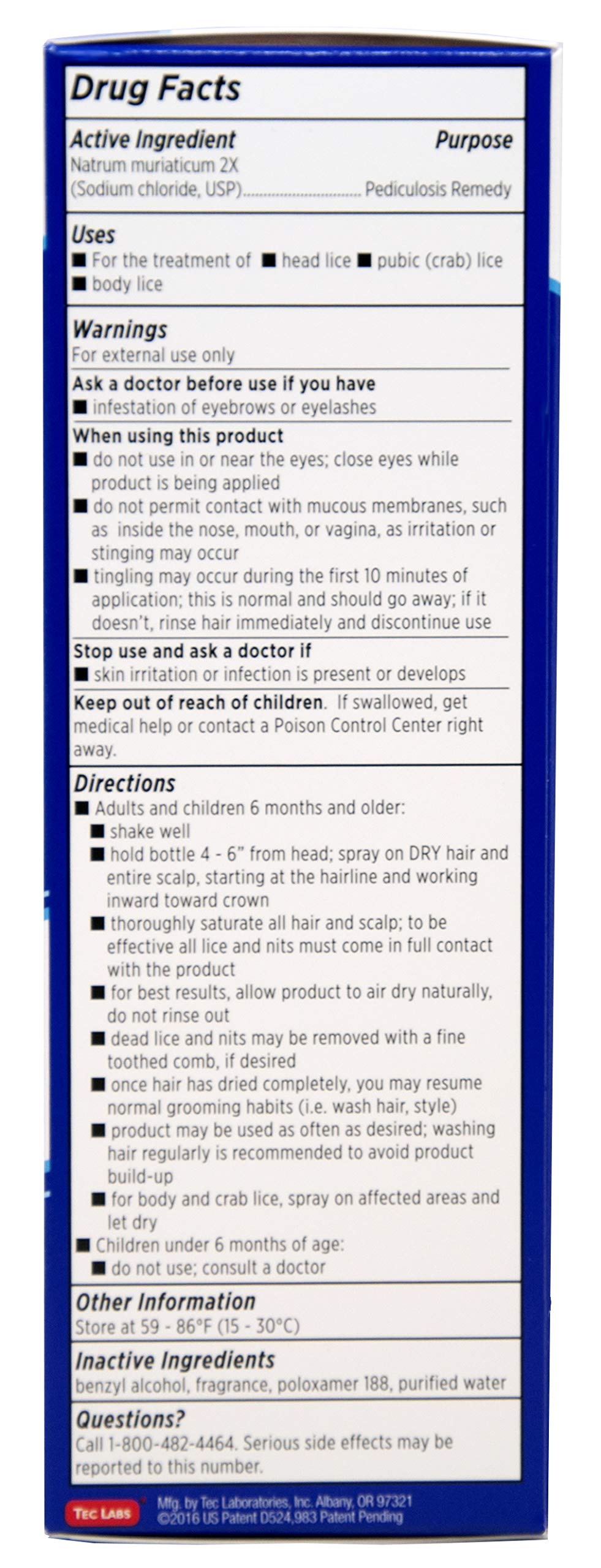Licefreee Lice Spray for Kids Hair, Includes Professional Metal Nit & Lice Comb for Kids, Kills on Contact, 6 Fl Oz