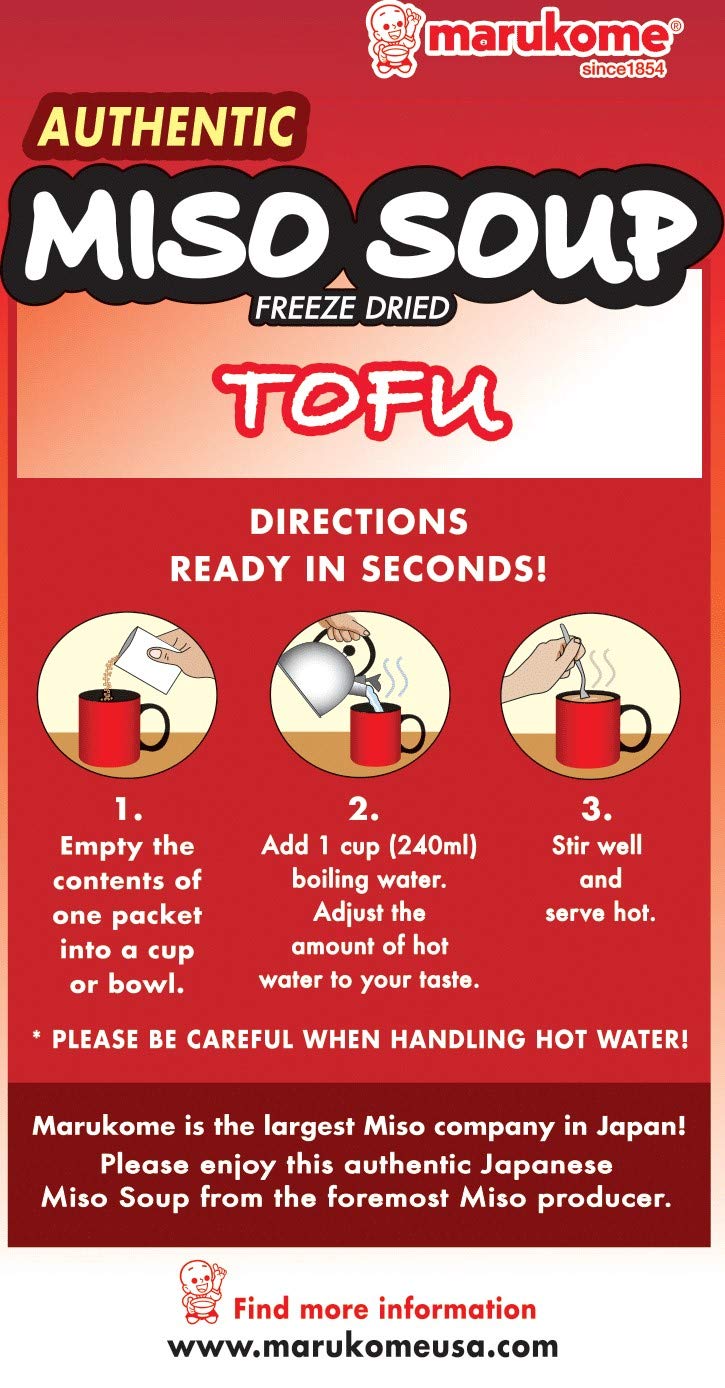 Marukome Miso Instant Tofu, 1.01 Ounce(Pack of 12)