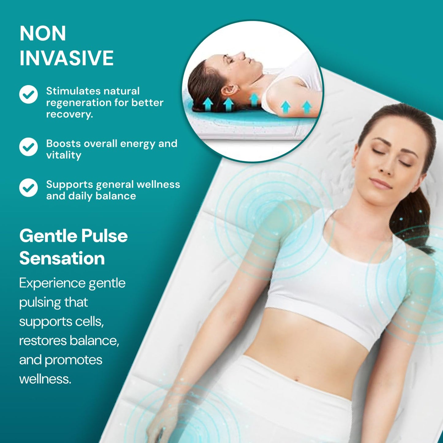 OMI Magnetic Field Therapy Mat - Full Body Mat for General Wellness, Stress, Relaxation & Boosted Energy Levels, Magnetic Field Therapy with Controller & Portable Medallion Device
