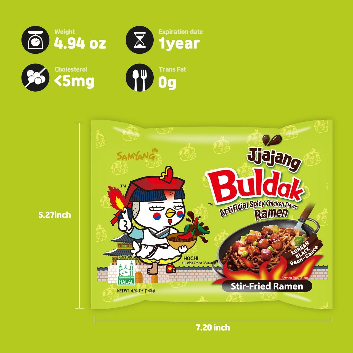 SY Ramen Noodle (2 Jjajang, Variety Pack of 2)