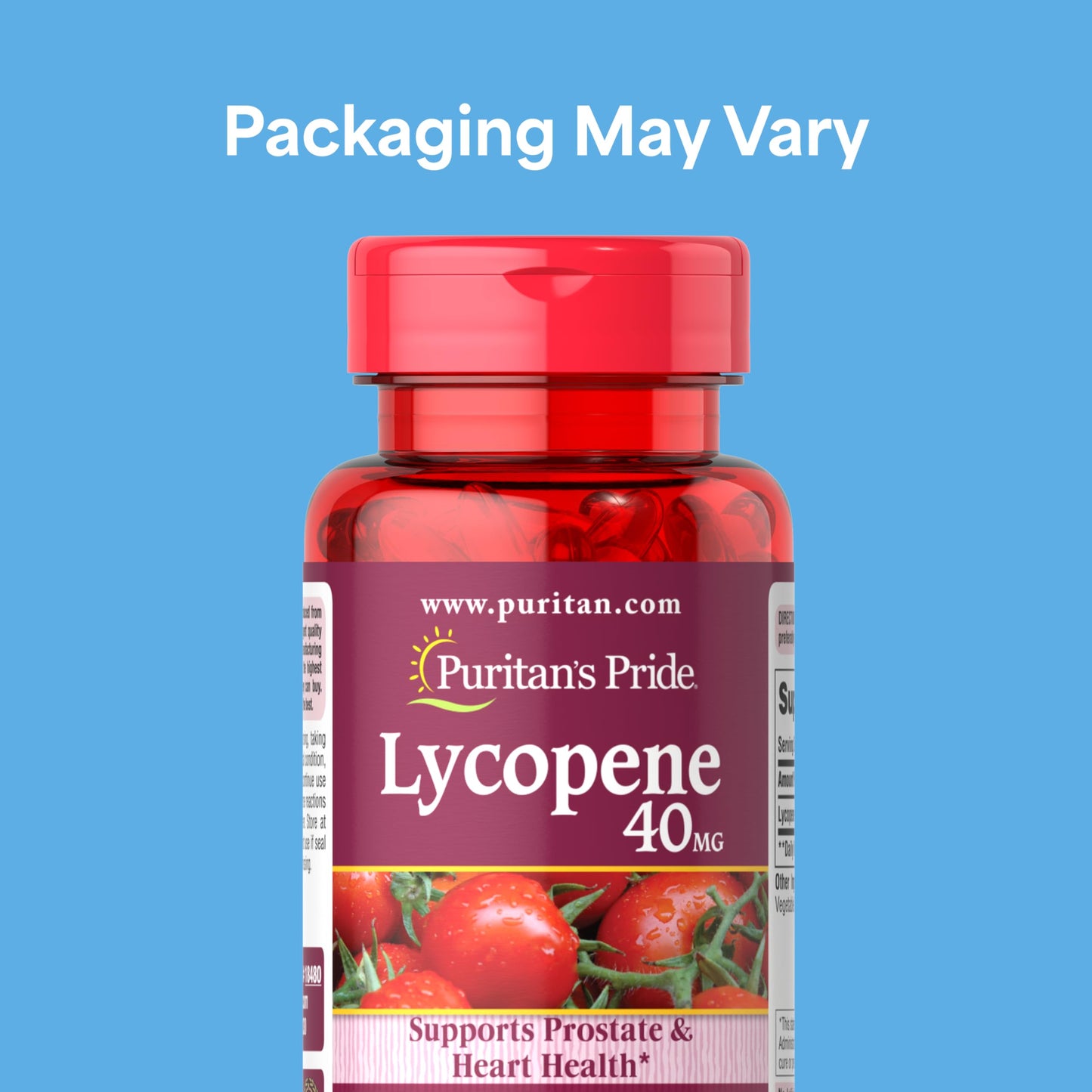 Puritan's Pride Premium Lycopene 40mg, Dietary Supplement for Prostate, Antioxidant, Heart Health, and Overall Health Support, 2 Month Supply, 60 Rapid Release Softgels