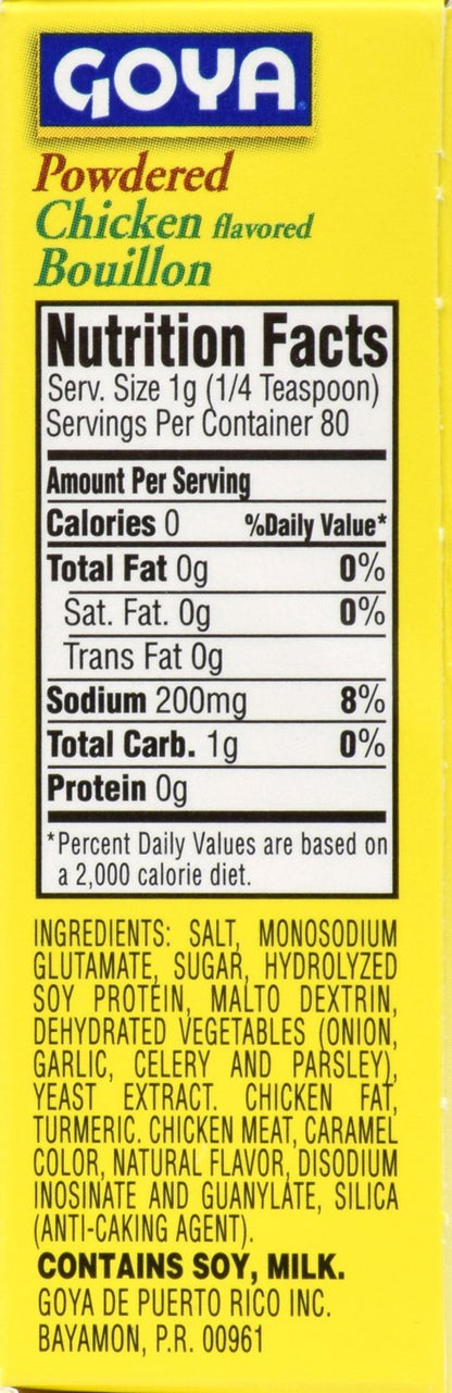Goya Powdered Chicken Bouillon, 2.82 oz