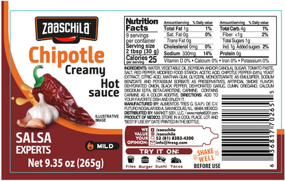 Zaaschila Creamy Sauce Chipotle 9.35oz (265g)