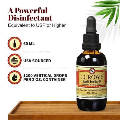 J.CROW'S® Lugol's Solution of Iodine 2% 2oz