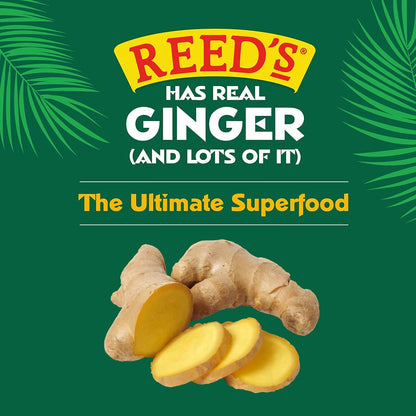 Reed's All Natural Ginger Chews Chewy Ginger Candy - Sweet & Spicy Individually Wrapped Candy For Snacking, Upset Stomach & Morning Sickness - Vegan Snacks - 2oz Box, Bulk Pack of 20)