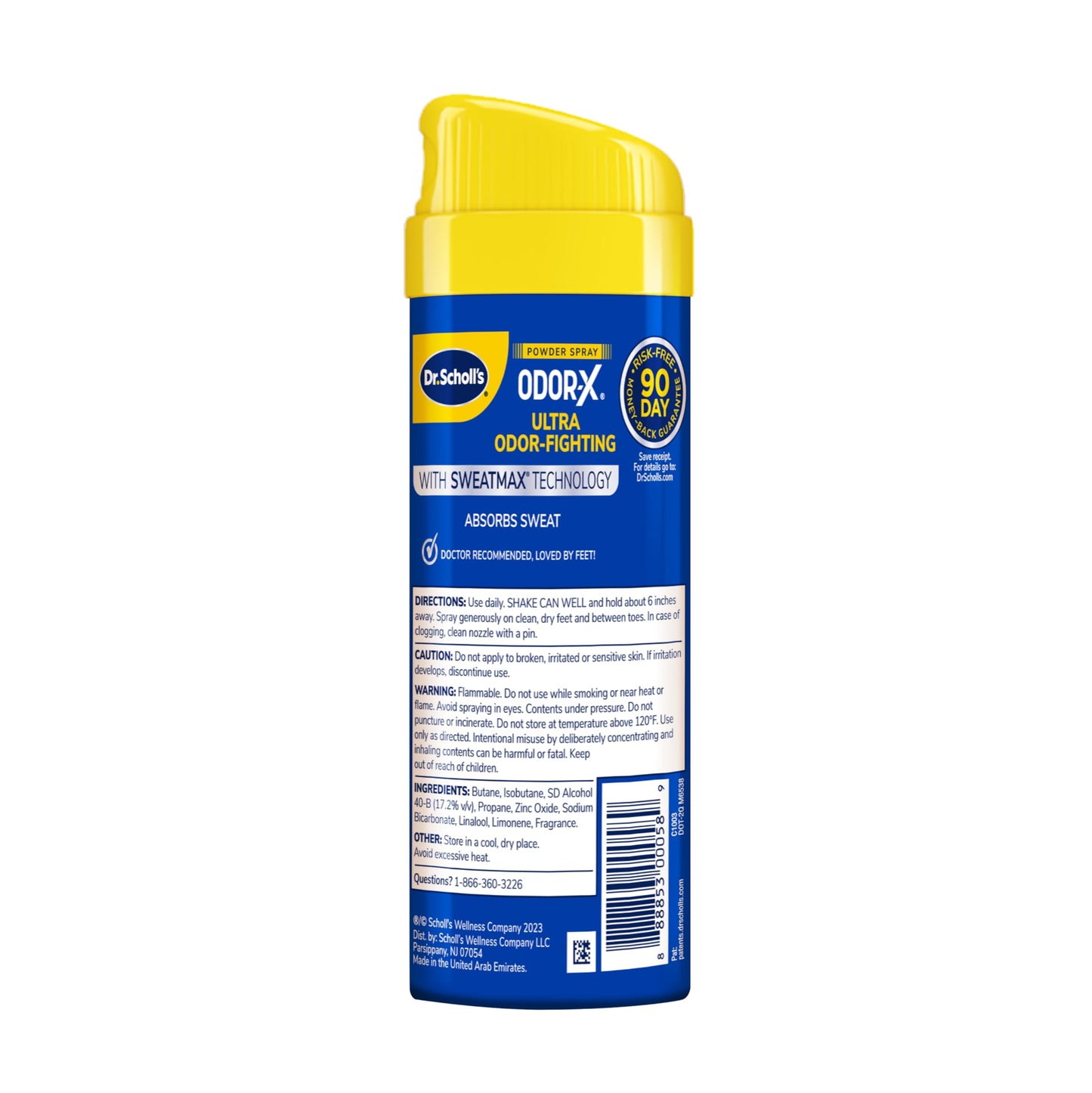 Dr. Scholl’s Odor-X ODOR-FIGHTING Spray-Powder // All-Day Odor Protection and Sweat Absorption - Packaging May Vary