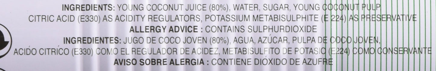 Foco Coconut Juice, 17.6 Fl Oz, Pack of 12