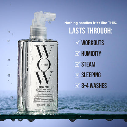COLOR WOW Dream Coat Anti-Humidity Treatment Spray – Anti-Frizz Hair Smoothing Spray with Built-in Heat Protectant, Award-Winning Leave In Treatment for Glassy Smooth, Shiny Styles up to 3-4 Washes