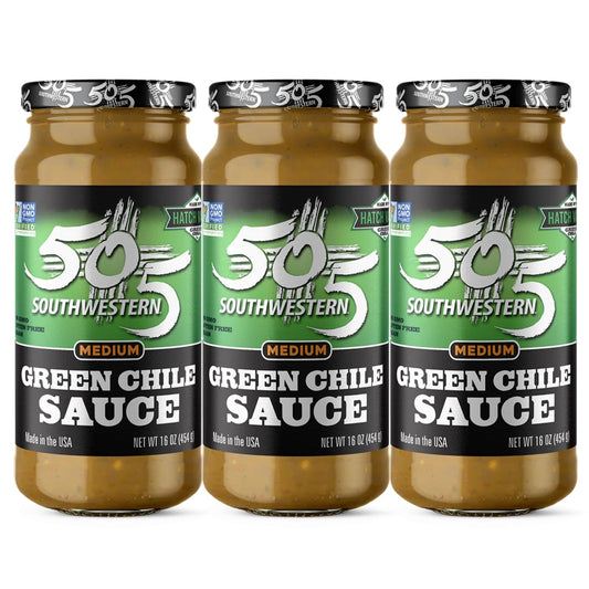 505 Southwestern 16oz Jar (Pack of 3, Select Flavor Below) (Green Chile Sauce - Medium)