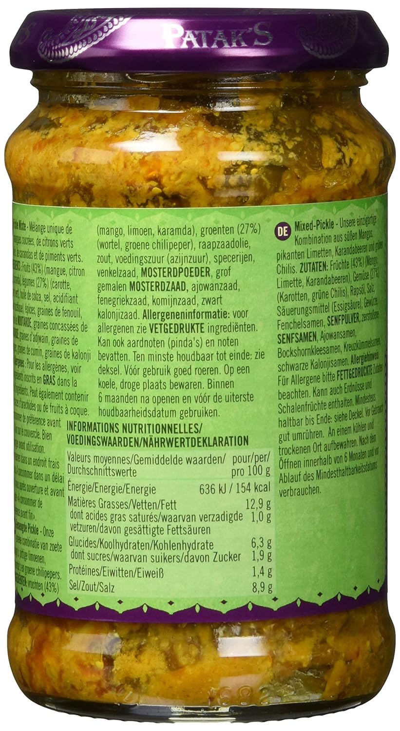 Patak's Mixed Pickle Hot (283g) - Pack of 2