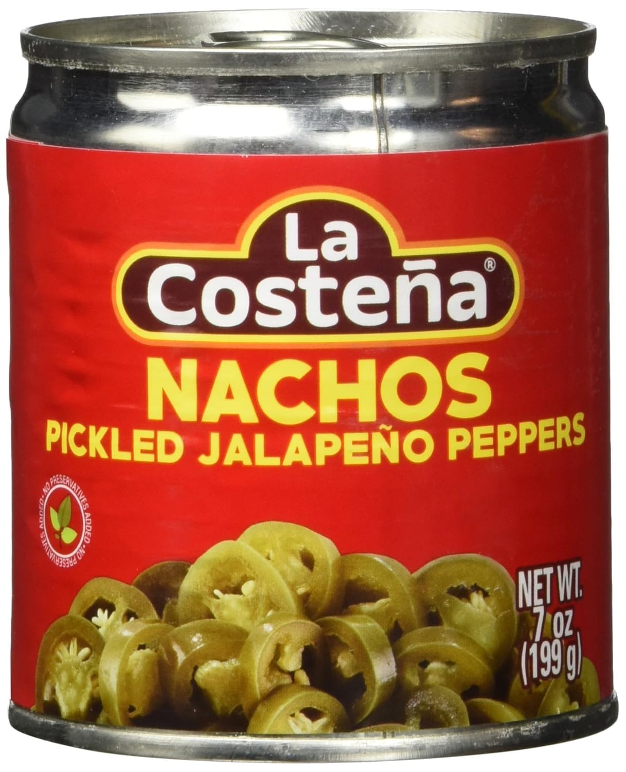La Costeña Sliced Nacho Jalapeno Peppers - Pickled Jalapenos - Jalapeno Pepper - Hot Peppers - Mexican Food, Guacamole, Spicy Nacho & Taco Toppings, Enchiladas & Salsa - 7oz, 1 Pack Canned Jalapenos
