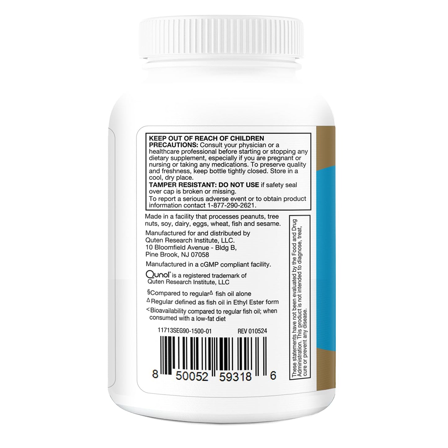 Qunol Advanced Omega 3 Krill and Fish Oil Complex, 10x Better Bioavailability, One Pill Dose, 250mg EPA & DHA, Supports Brain, Eye, Heart and Joint Health, 90 Count (Pack of 1)