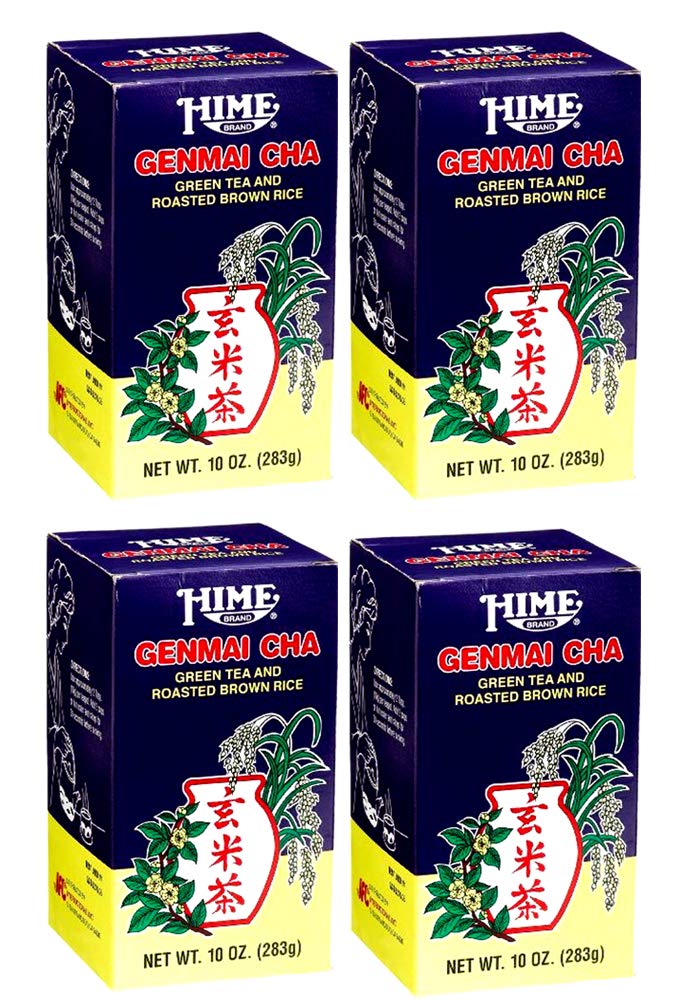 J-BASKET Genmai Cha Green Tea and Roasted Brown Rice, 10-Ounce Boxes (Pack of 4)