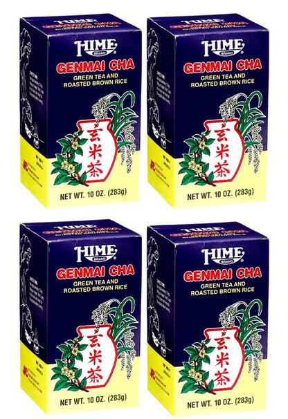 J-BASKET Genmai Cha Green Tea and Roasted Brown Rice, 10-Ounce Boxes (Pack of 4)