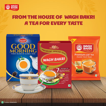 Wagh Bakri Masala Chai Spiced Tea - 250g Unique Blend of 7 Refreshing Spices