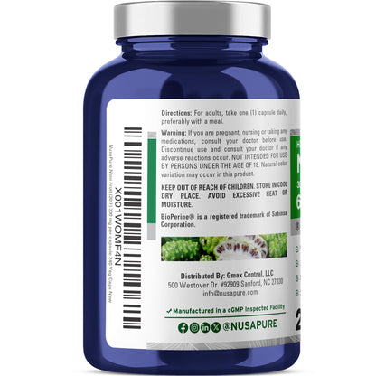 NusaPure Noni Fruit 20:1 Extract, 300 mg Equivalent to 6,000 mg 240 Capsules Suitable for Vegetarian/Vegan, Non-GMO