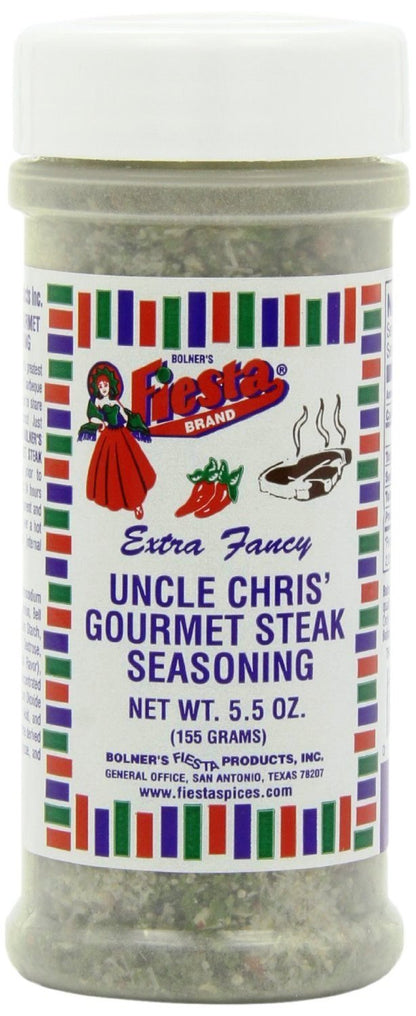 Bolner's Fiesta Extra Fancy Uncle Chris Steak Seasoning, 5.5 Ounces