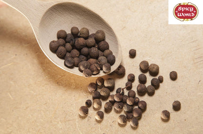 Spicy World Whole Allspice Berries 2oz (57g) – Premium Quality, Natural & Vegan, Aromatic All Spice for Cooking, Baking & Pickling
