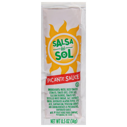 Salsa Del Sol Picante Sauce Single Serve Packet (0.5 oz Packets, Pack of 200)