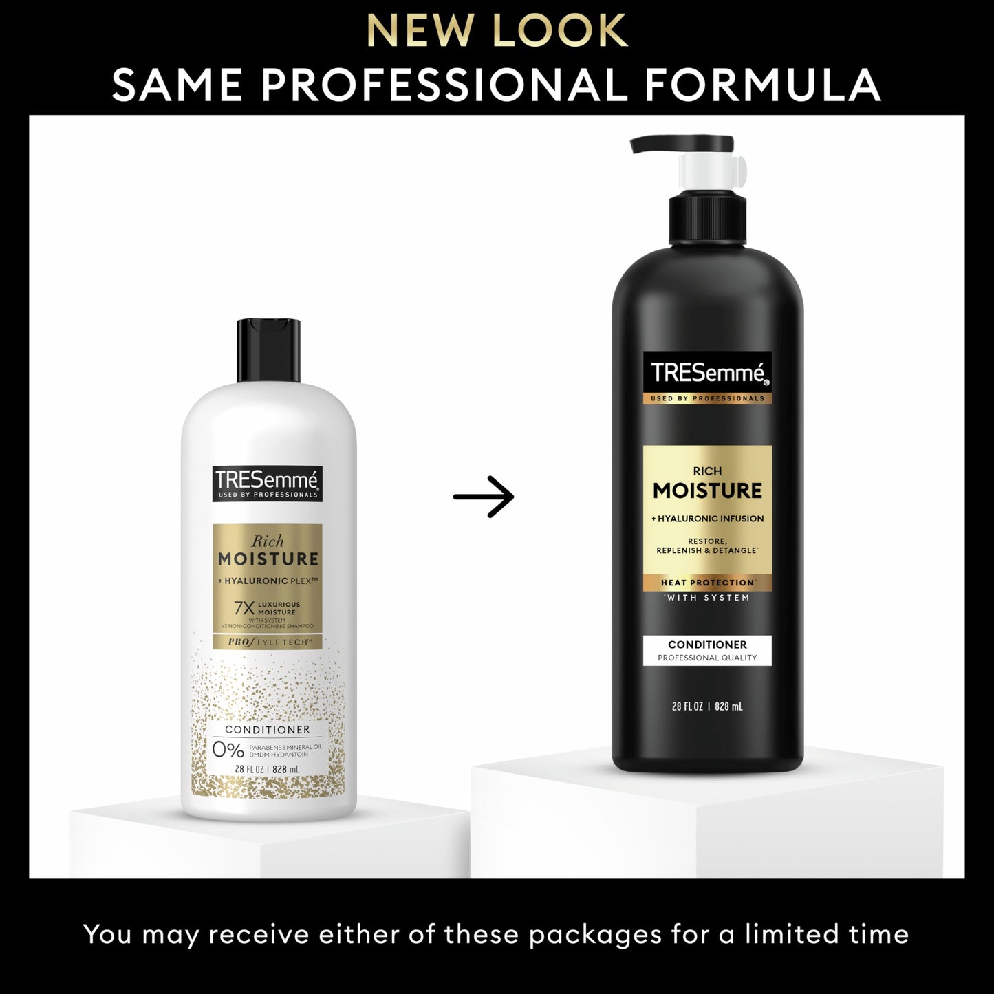 TRESemmé Moisture Rich Hydrating Conditioner 3 Count for Dry Hair Formulated With Pro Style Technology 28 Fl Oz