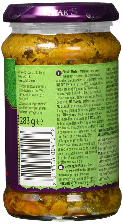 Patak's Mixed Pickle Hot (283g) - Pack of 2