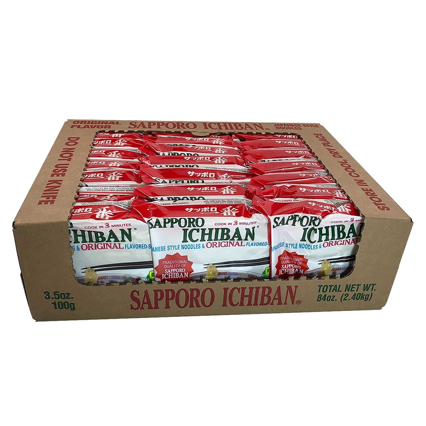 stickerless New Ramen Noodles, Original Soy Sauce Flavor, No.1 Tasting Japanese Instant Noodles (3.5 Oz) (24 pouches)