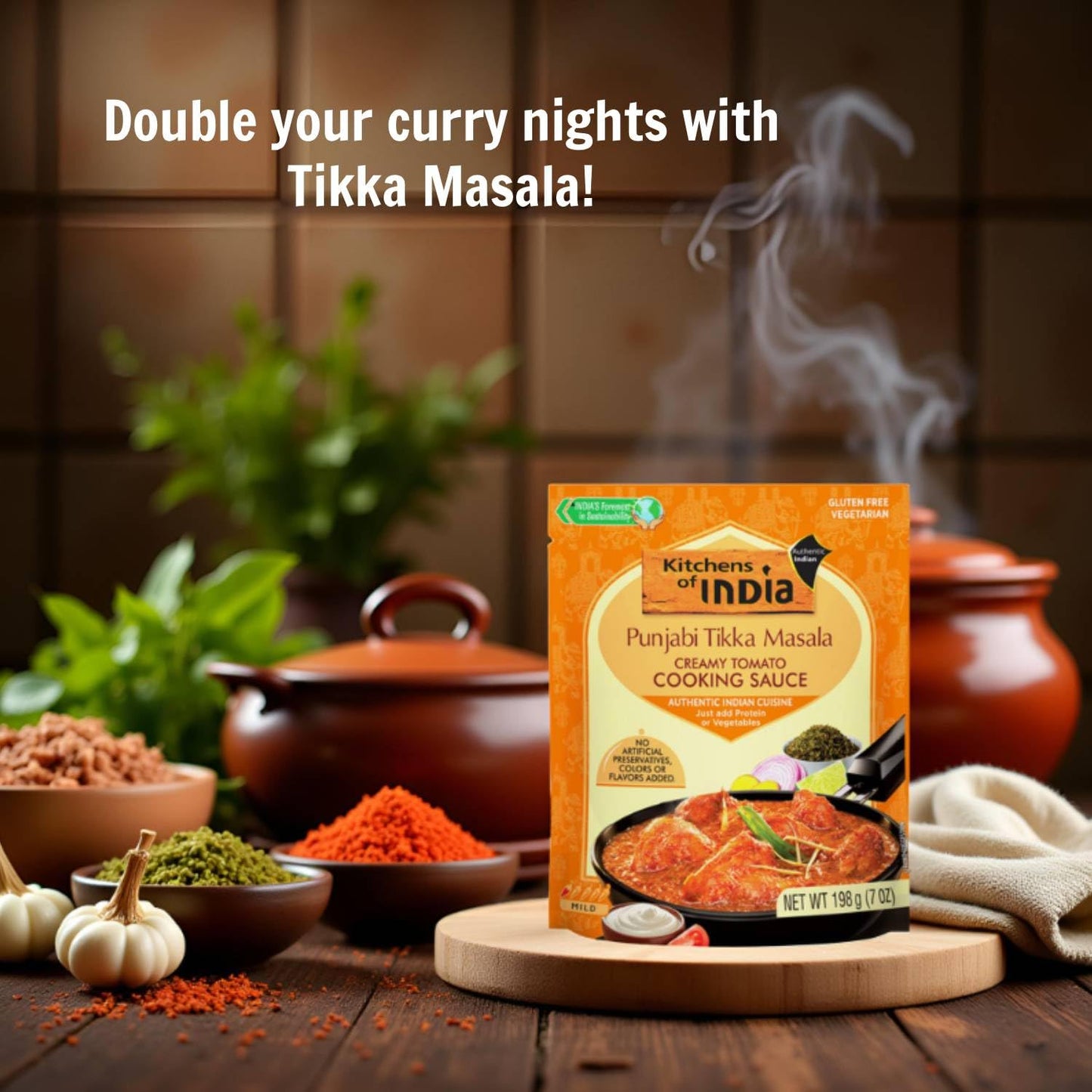 Kitchens Of India Paste for Butter Chicken Curry, 3.5-Ounce Boxes (Pack of 6)