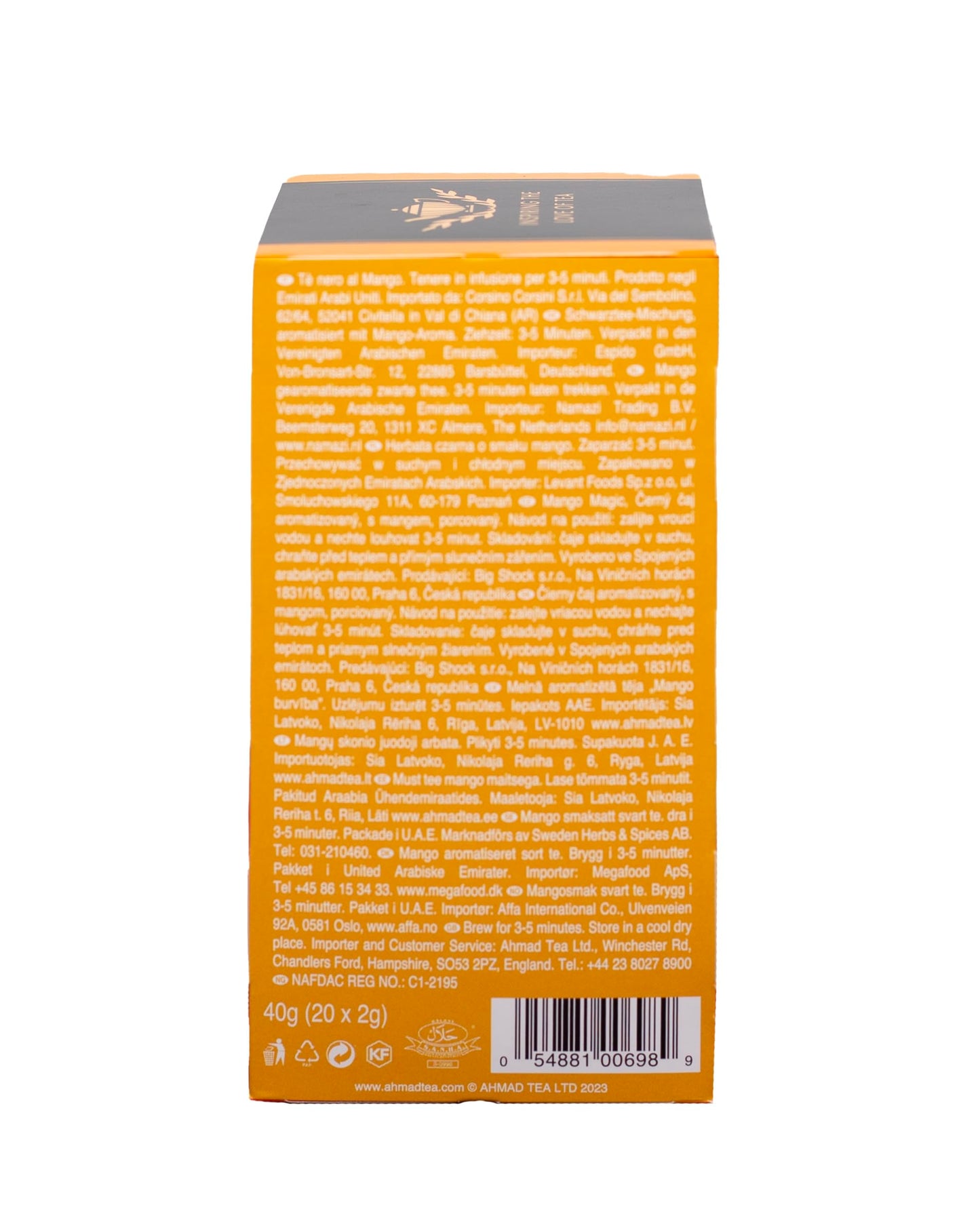 Ahmad Teas - Mango Black Tea 1.4oz - 20 Tea Bags