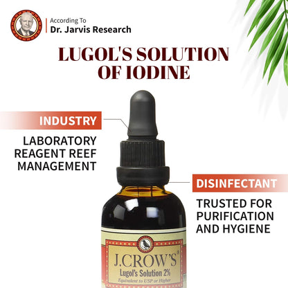 J.CROW'S® Lugol's Solution of Iodine 2% 2oz
