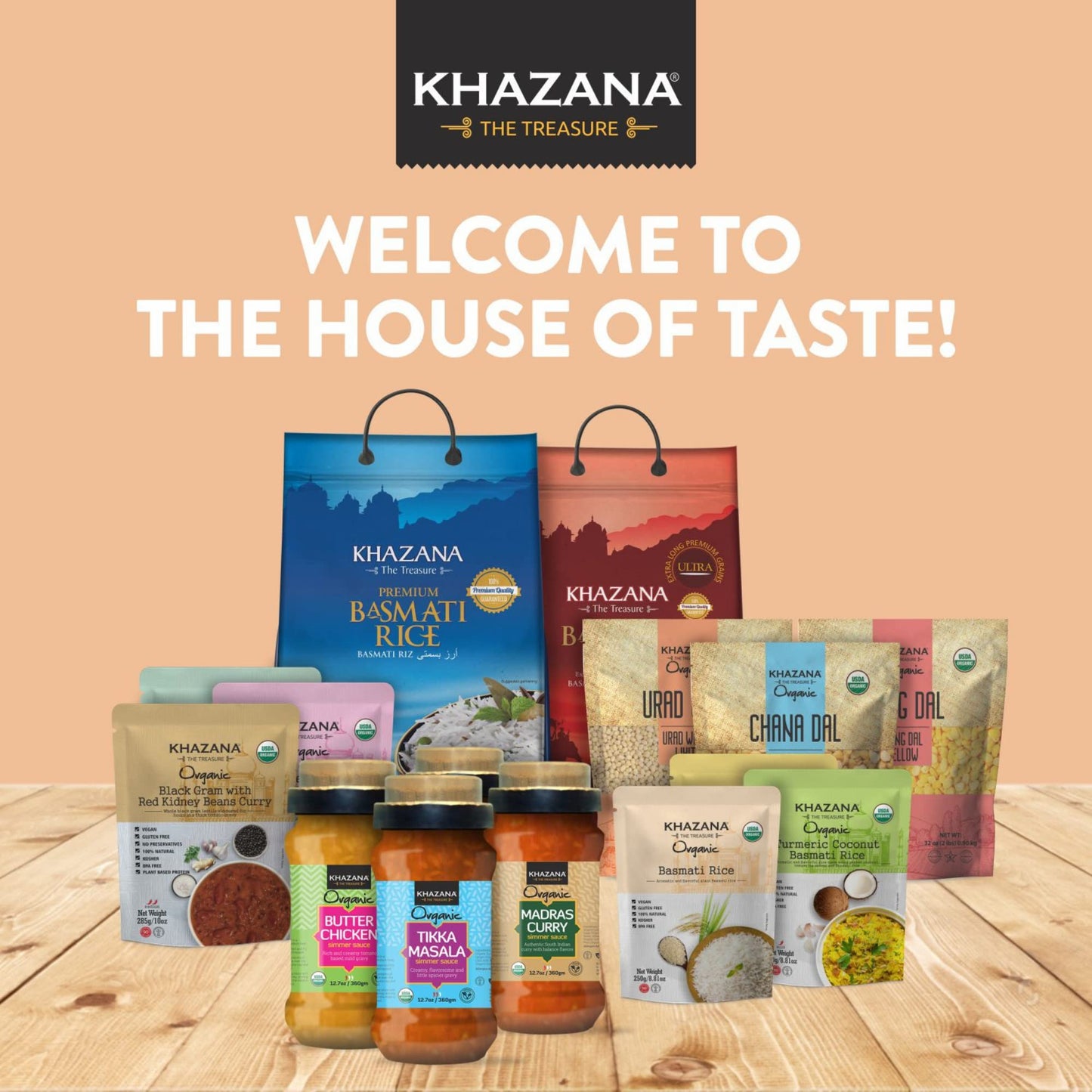 Khazana Organic Chickpeas 7lb - Garbanzo Beans | Non-GMO, Gluten Free & Kosher | Authentic Lentils From India