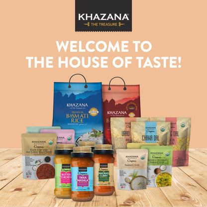 Khazana Organic Chickpeas 7lb - Garbanzo Beans | Non-GMO, Gluten Free & Kosher | Authentic Lentils From India
