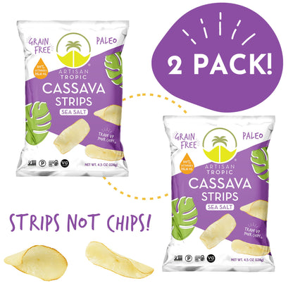 Artisan Tropic Your Tasty & Healthy Snack Strips, Plantain, 4.5 Ounce (Pack of 2)