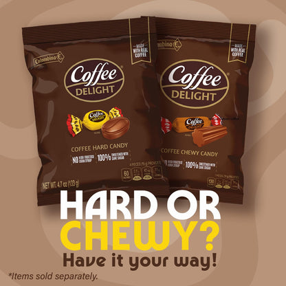 Colombina Coffee Delight Hard Candy - Pack of 50 Gluten Free Coffee-Flavored Candies Made w/Real Colombian Coffee (50 Count) - (6.7oz - 190g)
