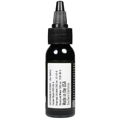 Element Tattoo Supply Nighthawk Black Tattoo Ink - Permanent Solid Black Color for Outlining, Shading & Blending, Professional Grade, Vegan, Non-Toxic & Safe for Human Skin, 1 oz Bottle
