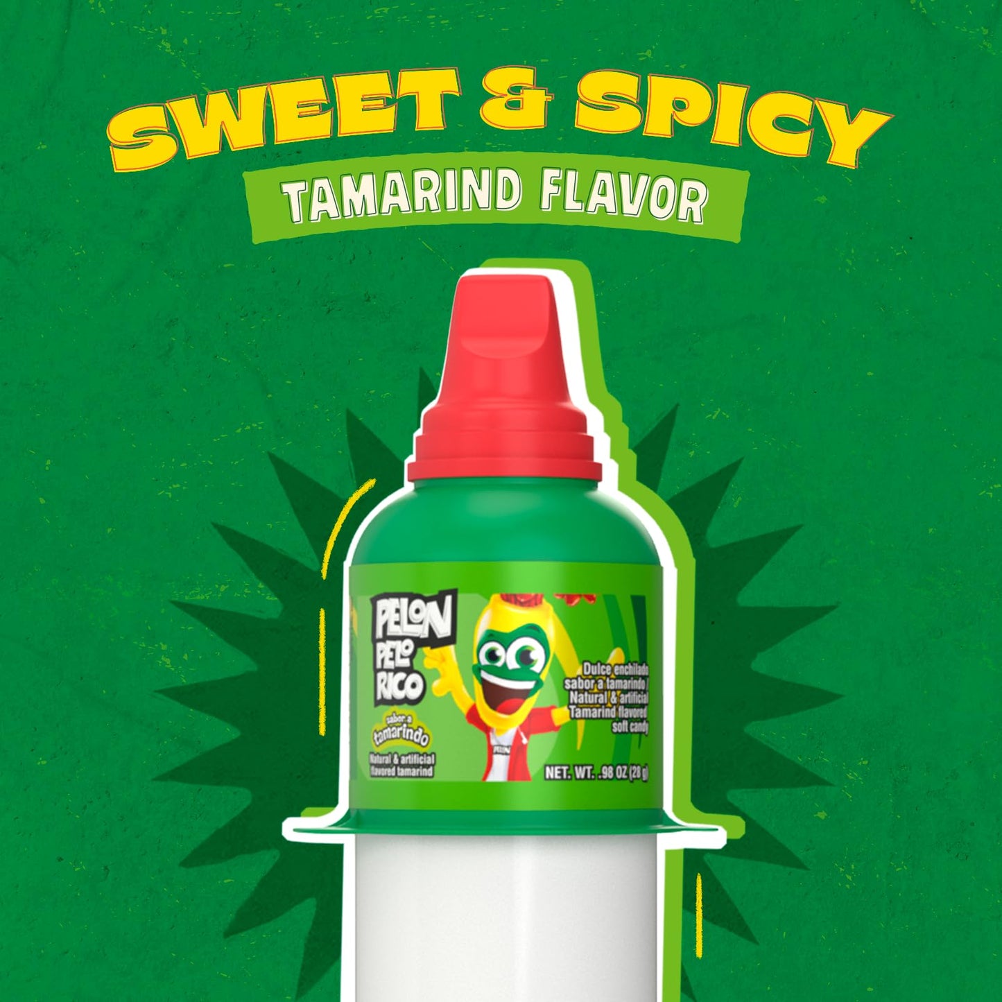 Pelon Pelo Rico Mexican Tamarind Candy, 1 oz, 36 Count (Pack of 1)
