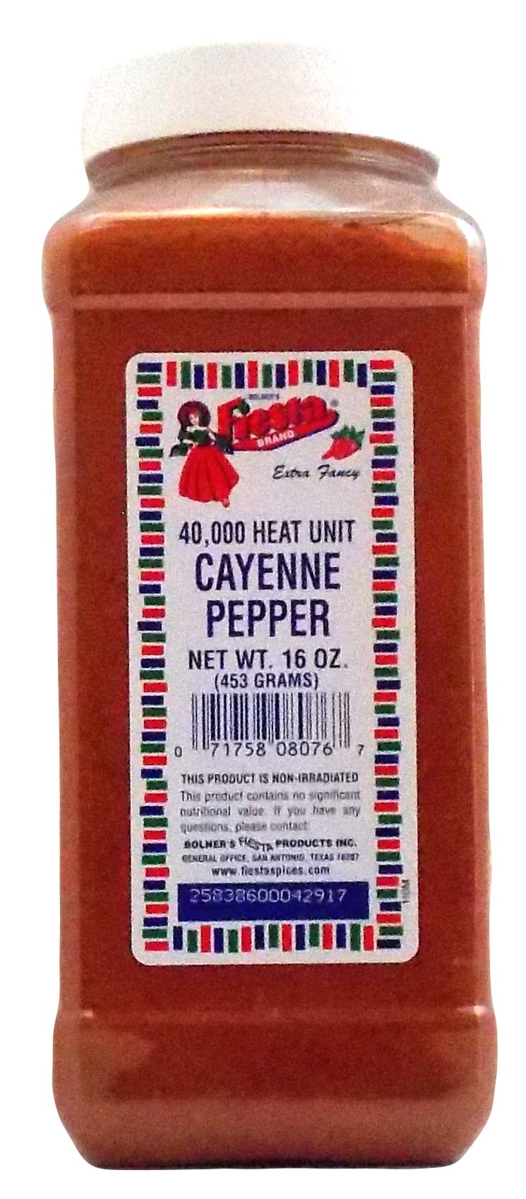 Bolner's Fiesta Extra Fancy Cayenne Pepper (40,000 H.U.), 16 Oz.