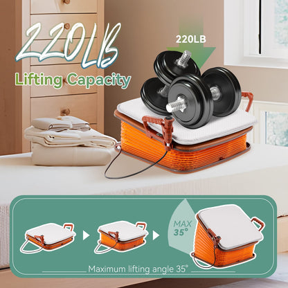Seat Assist Lifting Cushion for Elderly with Pad, Chair Lift Assist Devices for Seniors Adults with 220lb Weight Capacity Lifting Angle Up to 35°, Portable seat Lift with Button Control