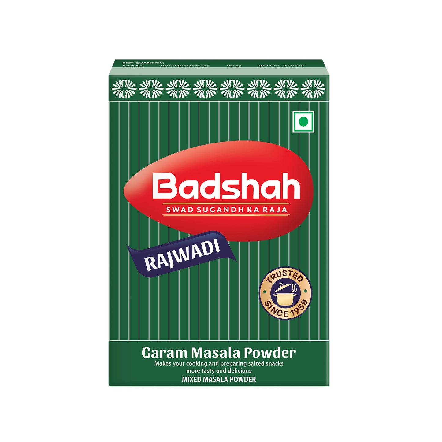 Badshah Rajwadi Garam Masala Powder - 3.5oz - 100 Gm (Curry Powder)