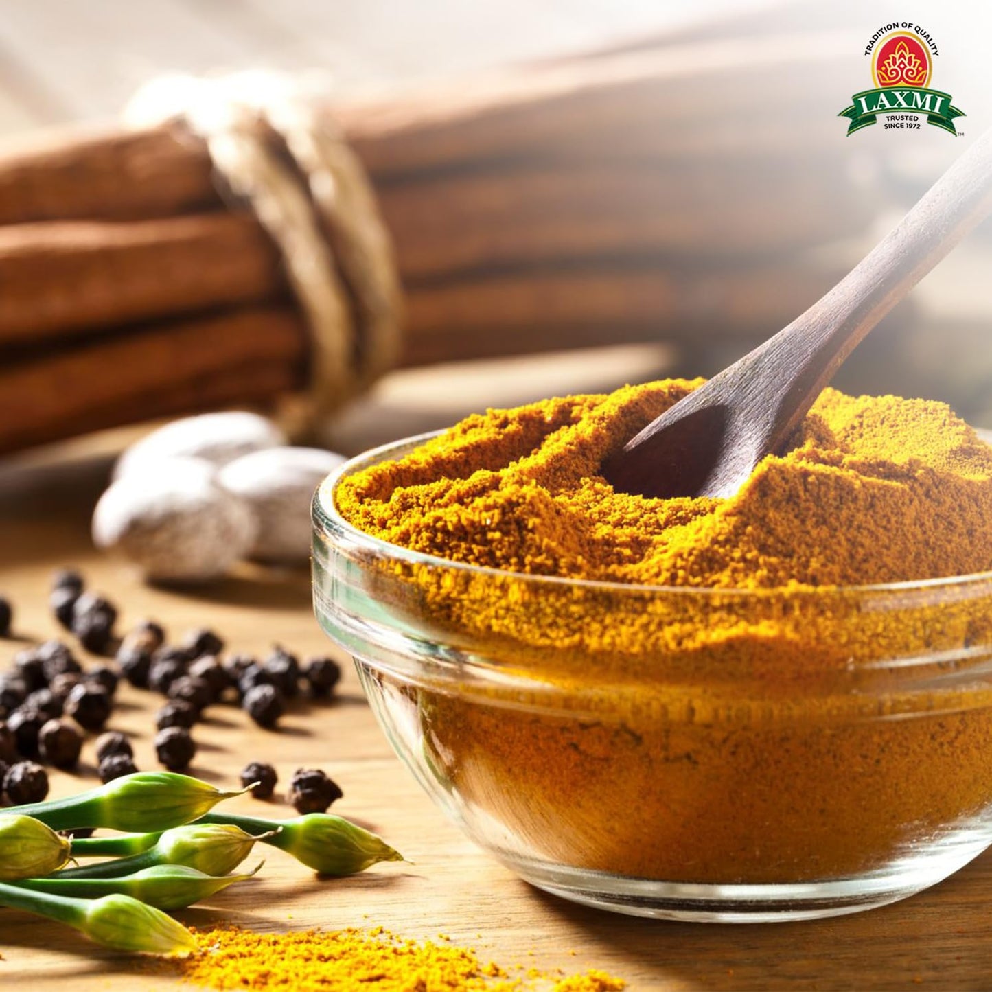 Laxmi Curry Powder 200gm (7oz) | Curry powder seasoning with a blend of spices | Non-GMO Product | For cooking and seasoning | Saves you time and energy