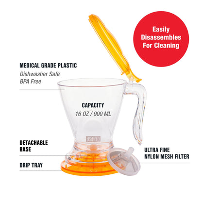 Tiesta Tea Ultimate Live Loose Leaf Kit, Tea Starter Kit with High to Non-Caffeinated Blends, Hot & Iced Brews, Includes Black, Green, Herbal Sample Bags and 16oz Brewmaster Dispensing Infuser