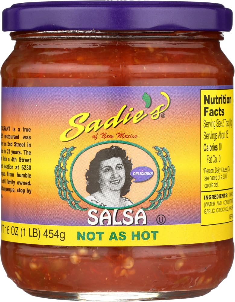 Sadie's Not As Hot Salsa 16 Oz (Pack of 3)