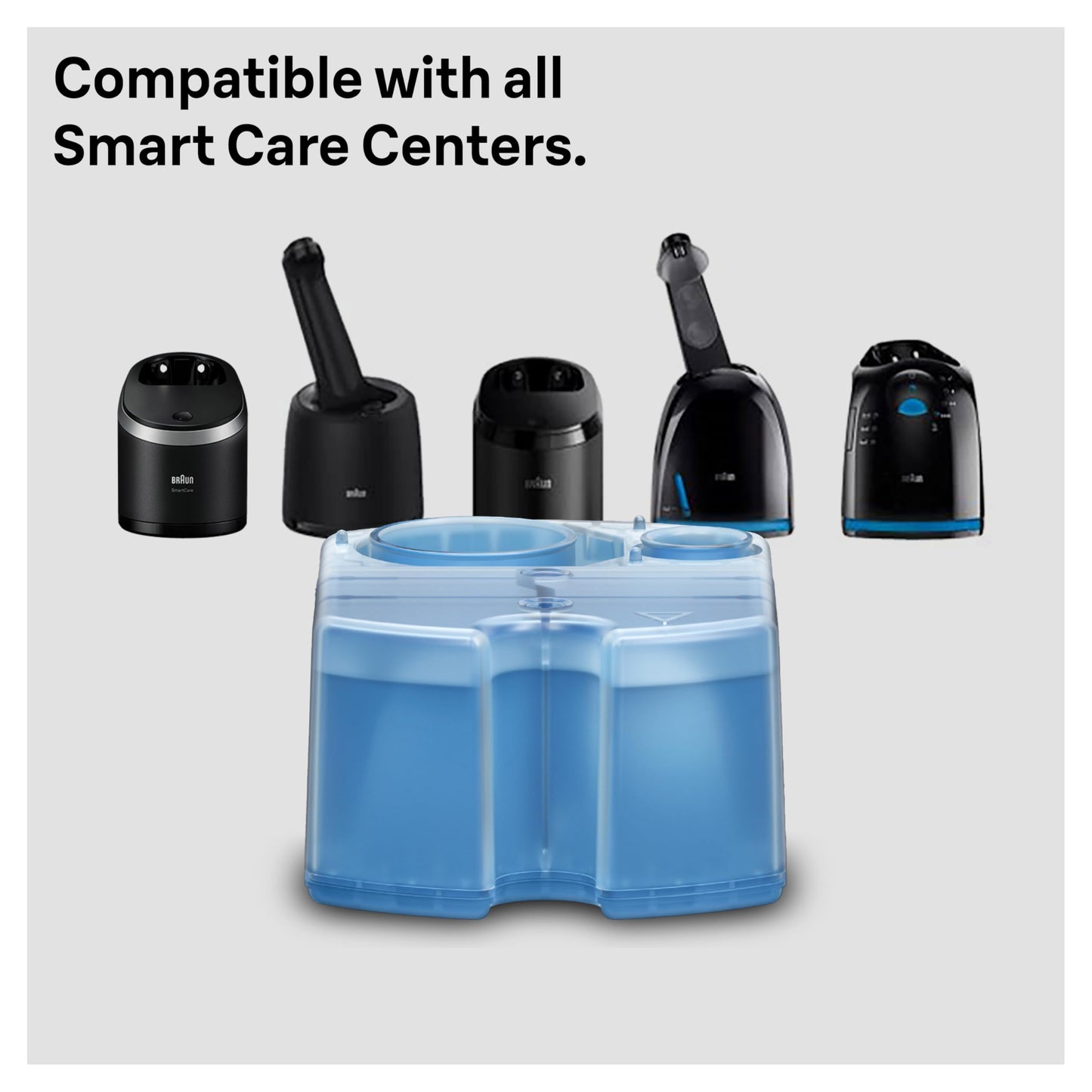Braun Clean & Renew Refill Cartridges CCR, Replacement Shaver Cleaner Solution for Clean&Charge Cleaning System, Pack of 6