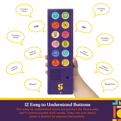 Special Supplies AAC Communication Device for Speech Therapy, Talker Buddy Communication Device for Non Verbal Kids & Adults, Talking Aids for Home or School + Travel Bag (Talker Buddy)