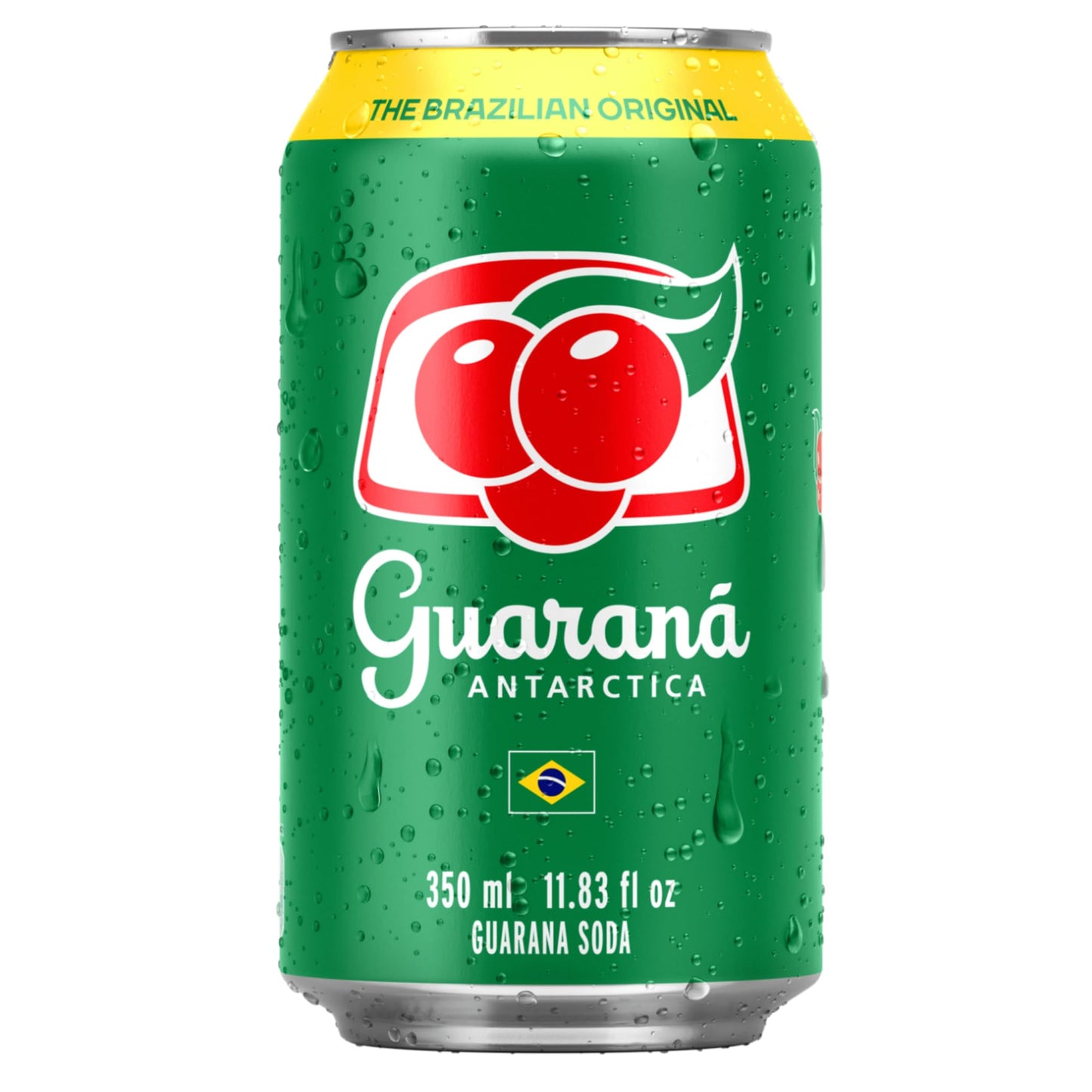 Guarana Antarctica, The Brazilian Original Guarana Soda, Regular, 11.83 fl oz (Pack of 12)