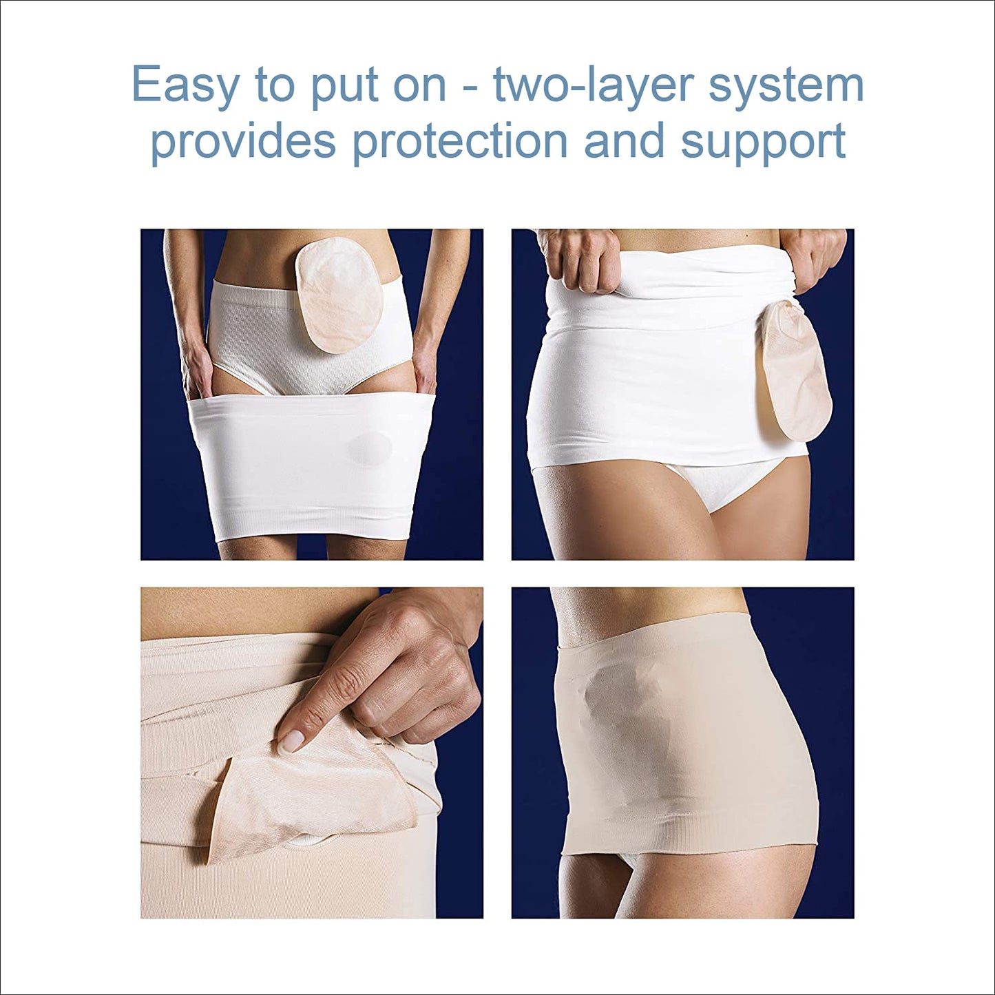StomaSafe Plus Ostomy/Hernia Support Garment Light by TYTEX (Beige, M/L), 41-1/2" - 49-1/2" Hip Circumference