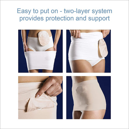 StomaSafe Plus Ostomy/Hernia Support Garment Light by TYTEX (Beige, M/L), 41-1/2" - 49-1/2" Hip Circumference