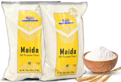 Rani Maida Flour (Indian All Purpose Flour) 32oz (2lbs) 908g ~ All Natural | Vegan | Gluten Friendly | NON-GMO | Kosher | Indian Origin